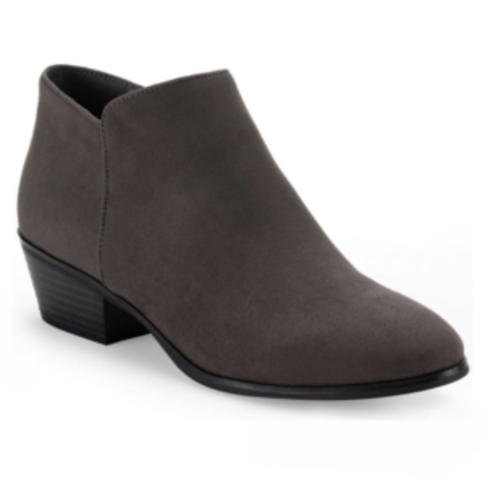 Style & Co Size 9M Women's Wileyy Ankle Booties in Charcoal Micro